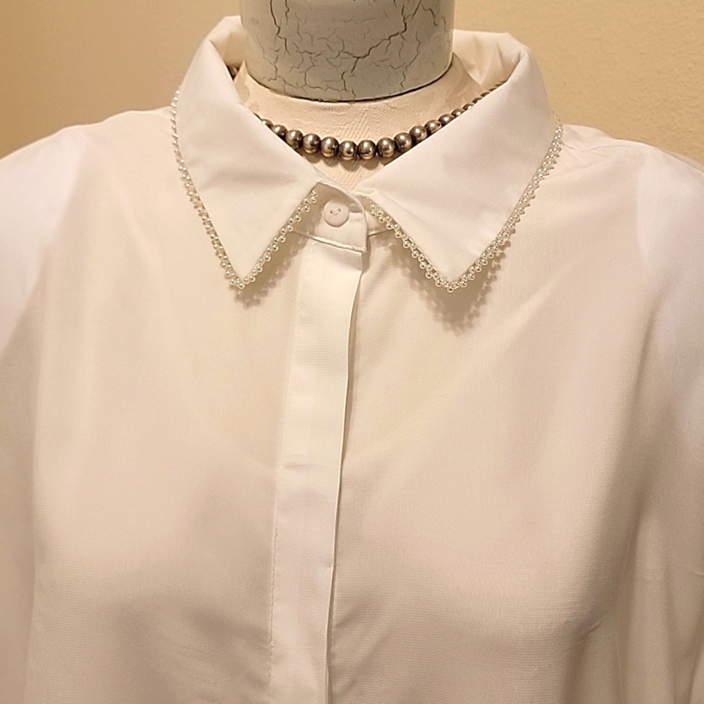 BFA CLASSIC White Pearl Embellished Collar